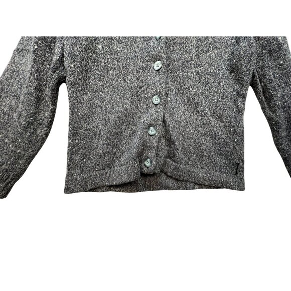 Woolrich Womens Petite Cardigan Sweater M Gray Button Closure & Patterned Design - Picture 8 of 14